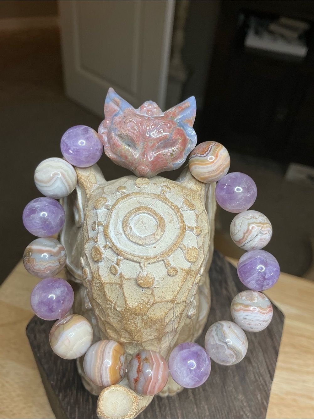 Aurora Agate 13mm with OJ Fox Mask